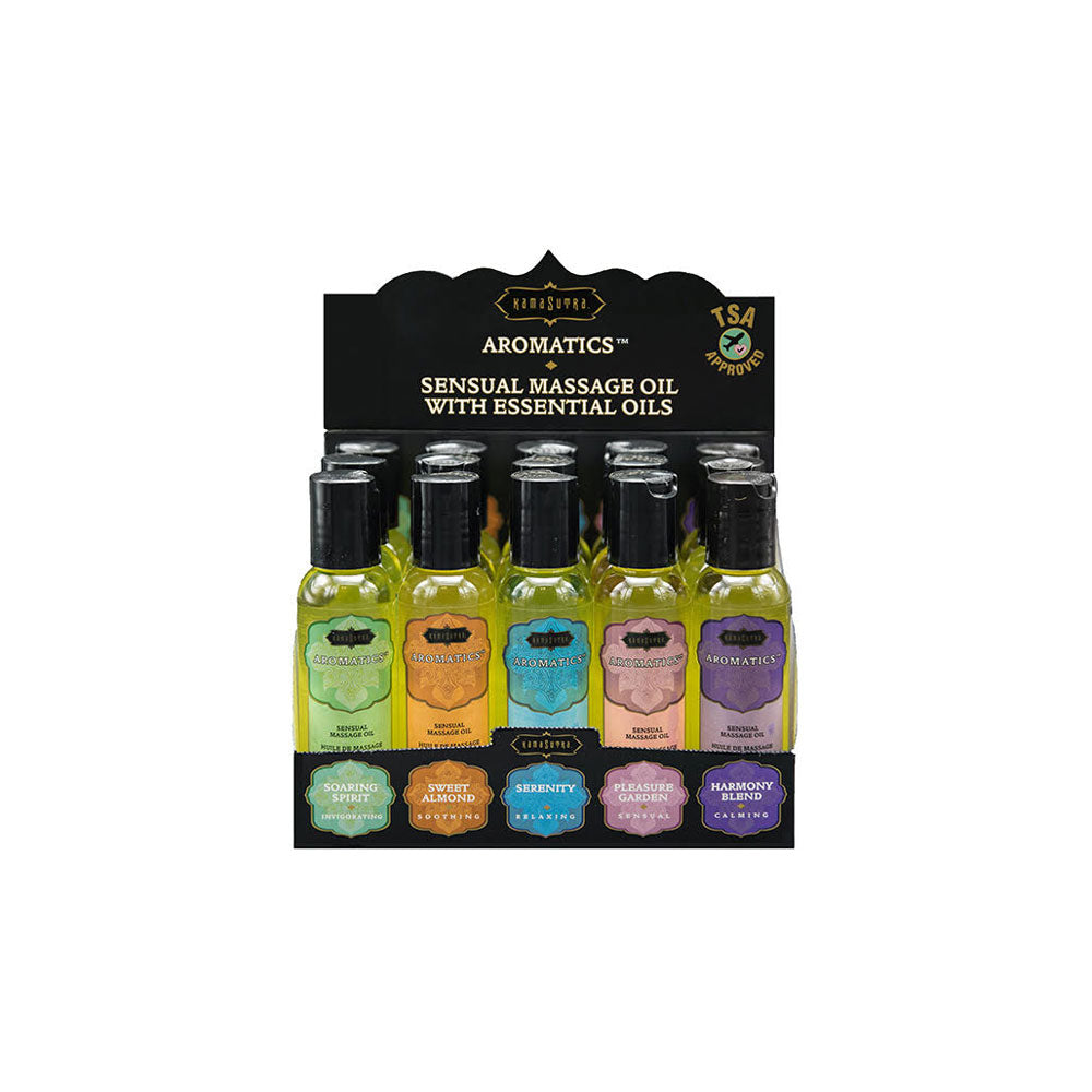 Aromatic Massage Oil Pre- Pack Display - 15 Pieces by Kama Sutra from LoveMart Co.
