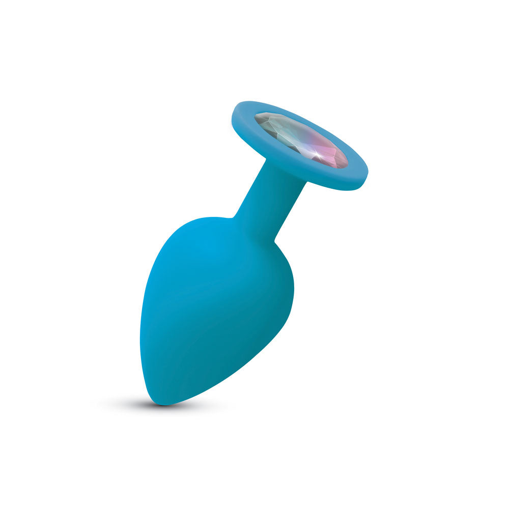 Gemma Clear Iridescent Gem Silicone Plug - L by Viben from LoveMart Co.