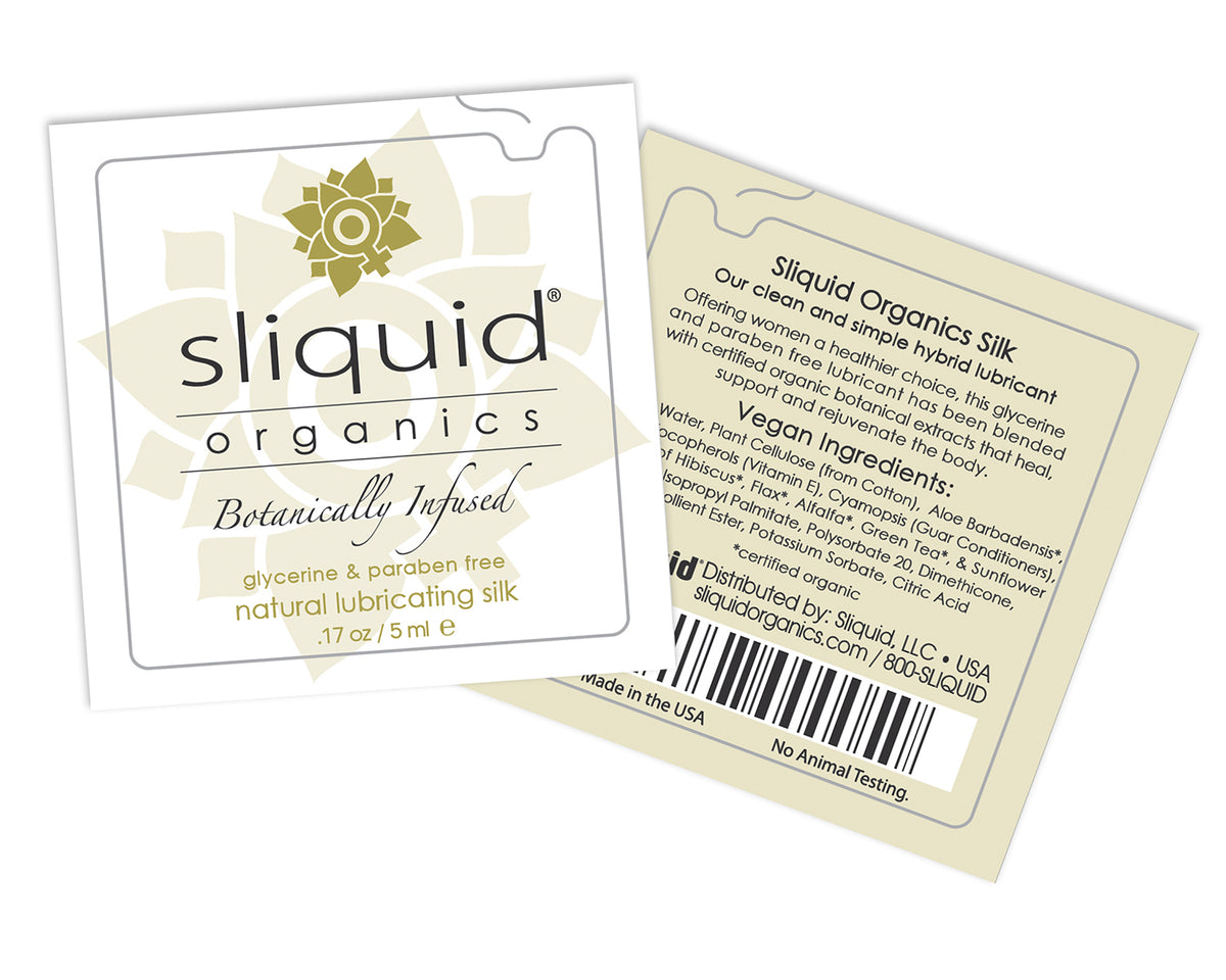 Organics Silk P.O.P. - .17 Fl. Oz. - 60 Count Display by Sliquid from LoveMart Co.