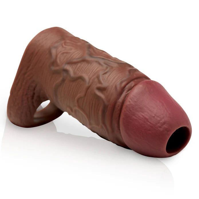 Jock Silicone Penis Extension Sleeve - Dark by Curve Toys from LoveMart Co.