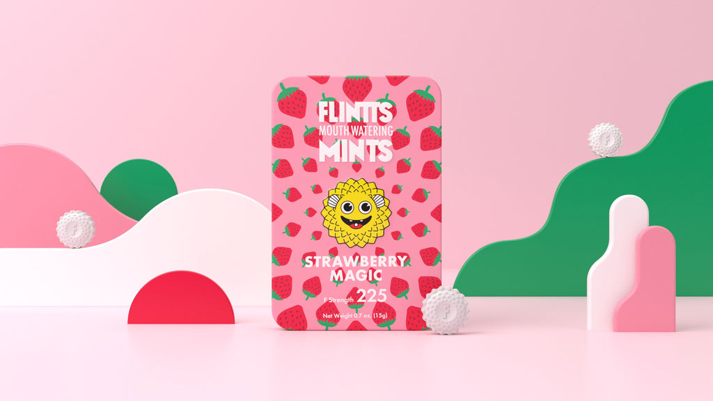 Flintts Mouth Watering Mints Strawberry Magic - F-Strength 225 by Flintts Mints from LoveMart Co.