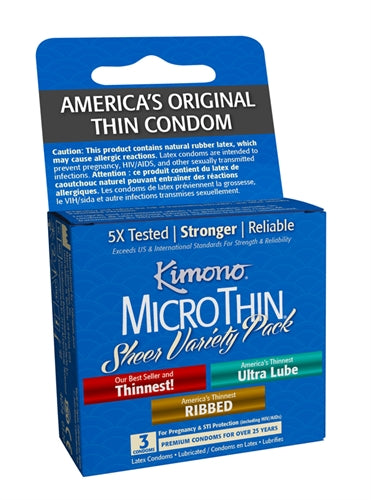 Kimono Microthin Sheer Variety Pack - 3 Pack by Paradise Marketing from LoveMart Co.