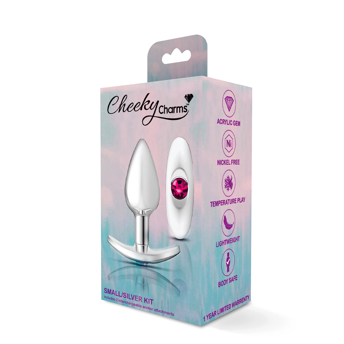 Silver Anchor Buttplug Kit - Clear Iridescent/ by Viben from LoveMart Co.