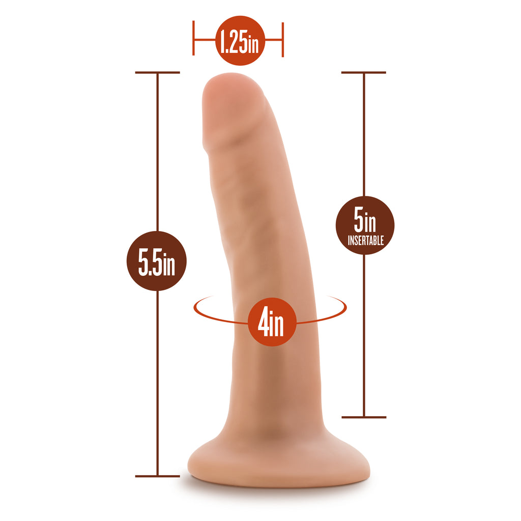 Dr. Skin - 5.5 Inch Cock with Suction Cup - Vanilla by Blush from LoveMart Co.