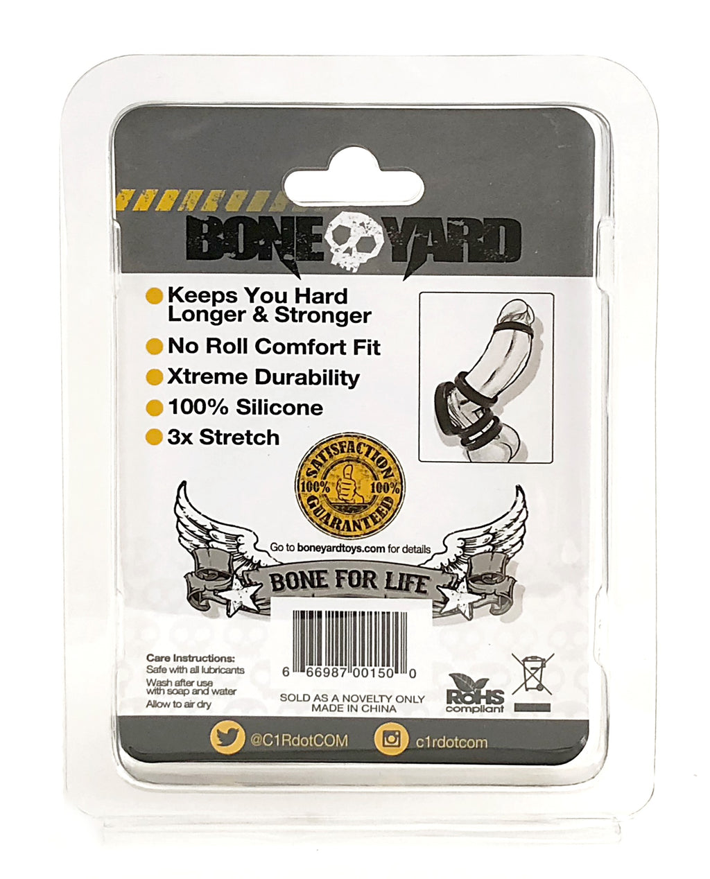 Boneyard Silicone Ring 50mm by Rascal from LoveMart Co.