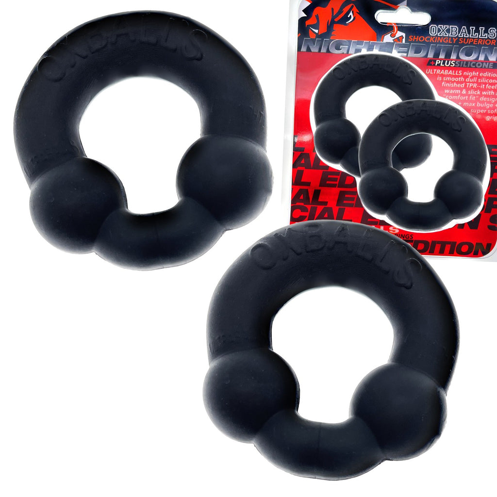 Ultraballs 2- Piece Cockring Set - Night by Oxballs from LoveMart Co.