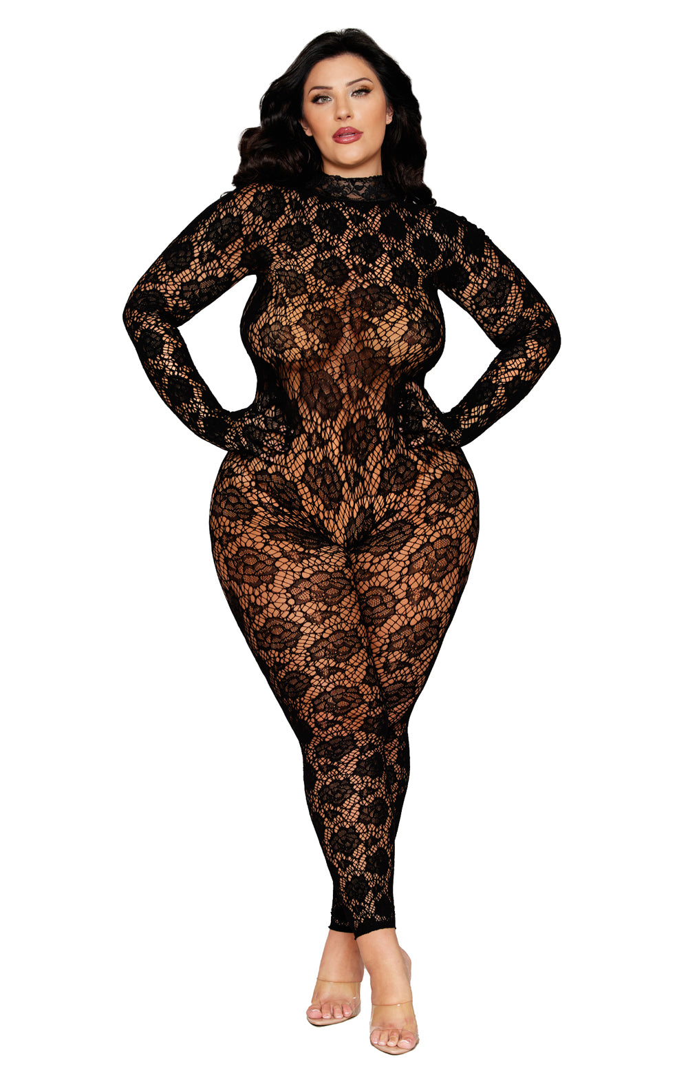 Gloved Bodystocking Dmnd - Queen Size by Dreamgirl from LoveMart Co.