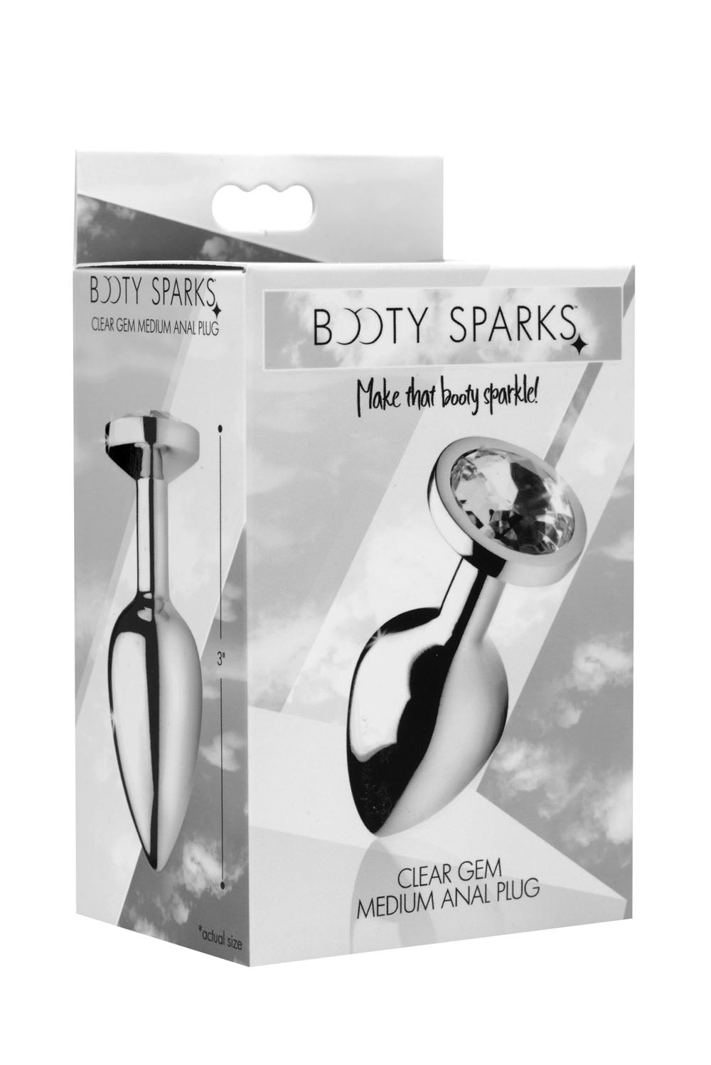 Clear Gem Anal Plug - Medium by XR Brands from LoveMart Co.