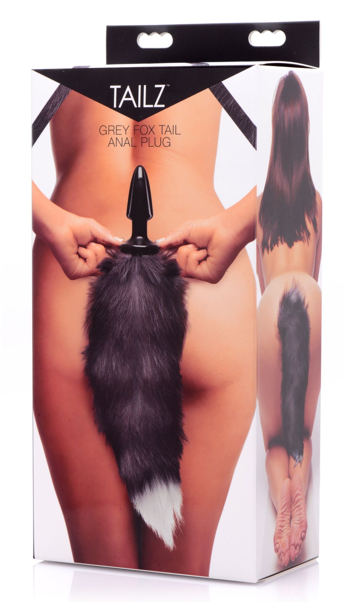 Grey Fox Tail Anal Plug by XR Brands from LoveMart Co.