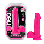 Neo Elite - 8 Inch Silicone Dual Density Cock With Balls - Neon by Blush from LoveMart Co.