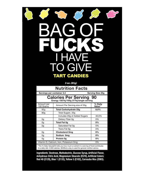 Bag of Fucks I Have to Give Bag of 25 Count by Little Genie from LoveMart Co.