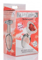 Heart Gem Glass Anal Plug - Medium by XR Brands from LoveMart Co.