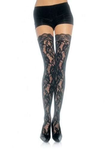 Lace Top Lace Thigh Highs - One Size by Leg Avenue from LoveMart Co.
