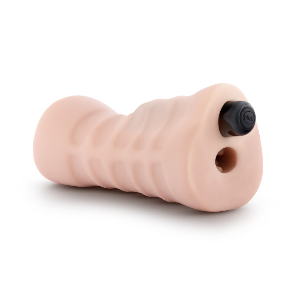 M for Men 3-Pack Self-Lubricating Vibrating Stroker Sleeve Kit Vanilla by Blush from LoveMart Co.