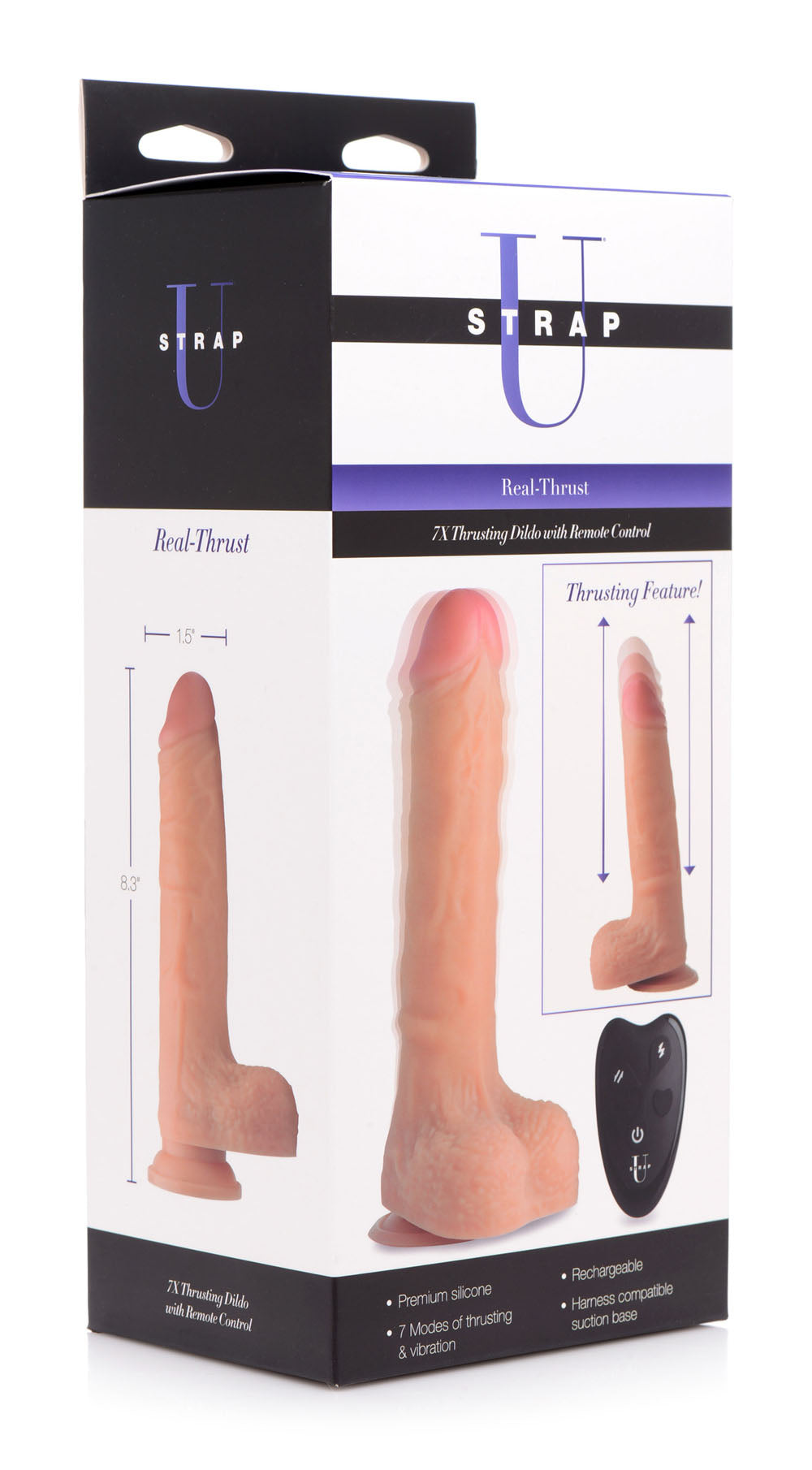 7x Thrusting Dildo With Remote Control by XR Brands from LoveMart Co.