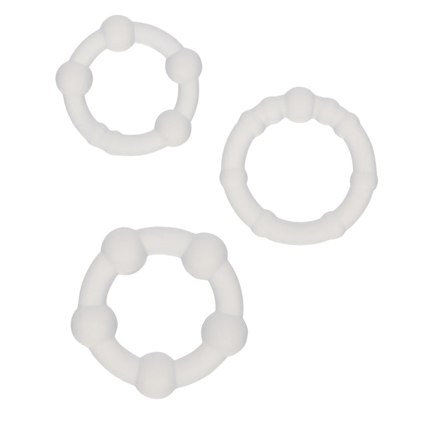 Alpha Liquid Silicone Beaded Rings by CalExotics from LoveMart Co.
