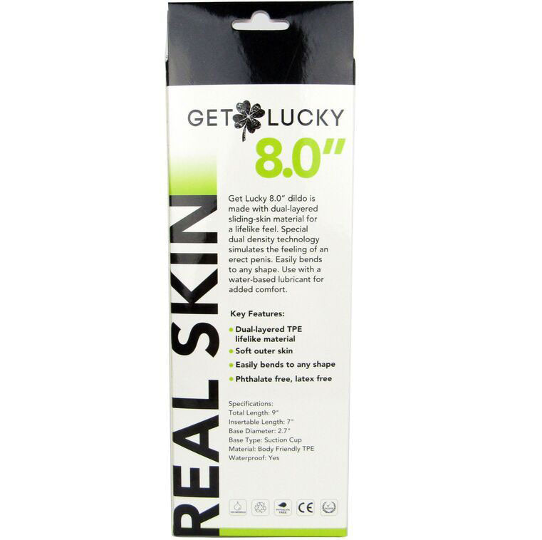 Real Skin 8" Dual Layer Dildo - Light by Viben from LoveMart Co.