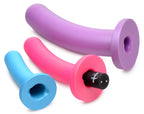 Triple Peg 28x Vibrating Silicone Dildo Set With Remote by XR Brands from LoveMart Co.