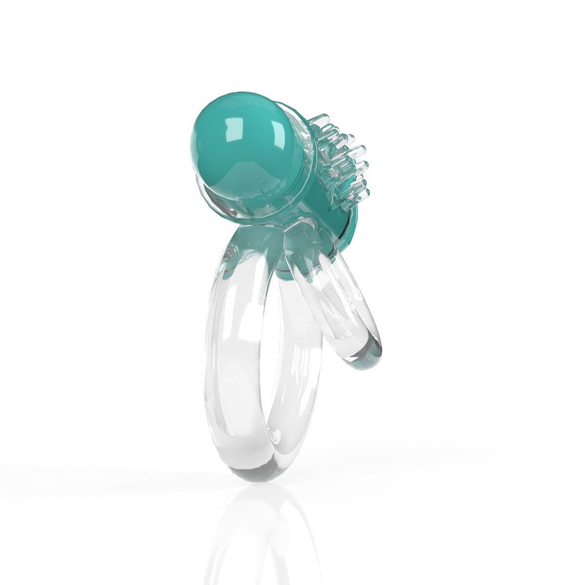 Screaming O 4t - Double O 6 Super Powered Vibrating Double Ring - Kiwi by Screaming O from LoveMart Co.