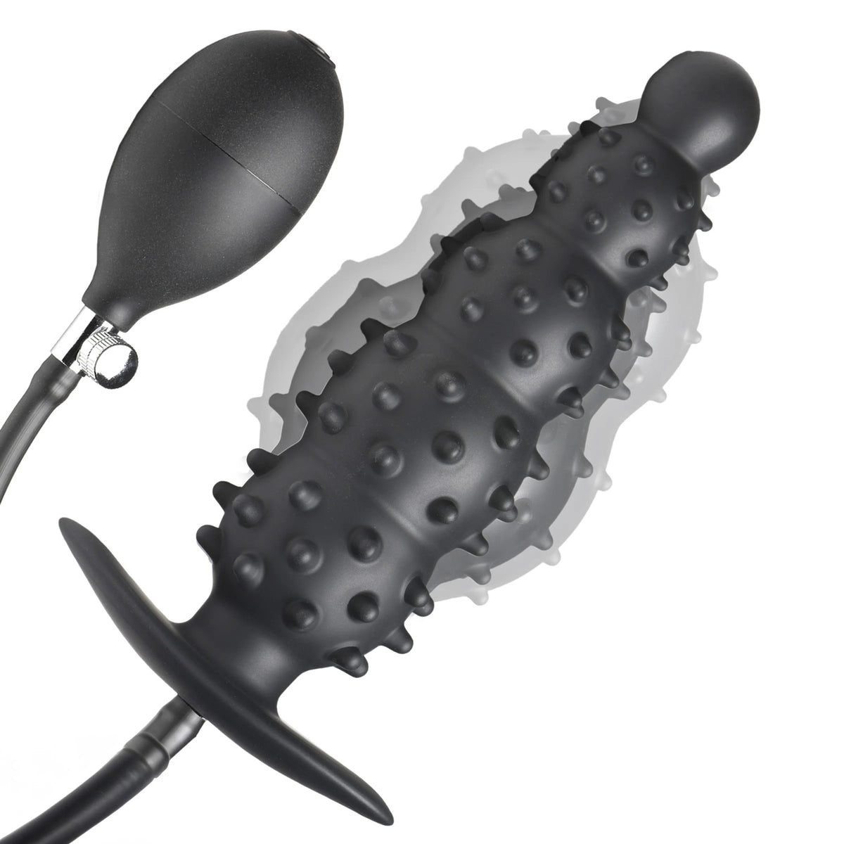 Ass Puffer Nubbed Inflatable Silicone Anal Plug by XR Brands from LoveMart Co.