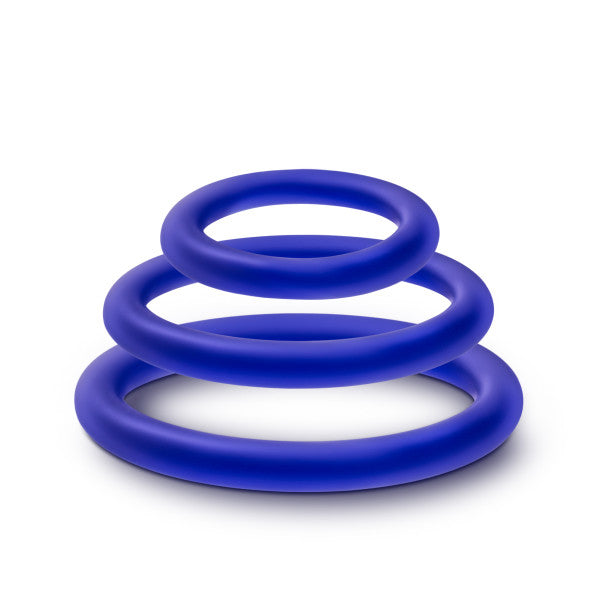 Performance - Vs4 Pure Premium Silicone Cockring Set - Indigo by Blush from LoveMart Co.