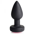 28x Silicone Vibrating Gem Anal Plug With Remote - Small by XR Brands from LoveMart Co.