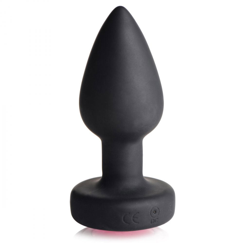 28x Silicone Vibrating Gem Anal Plug With Remote - Small by XR Brands from LoveMart Co.