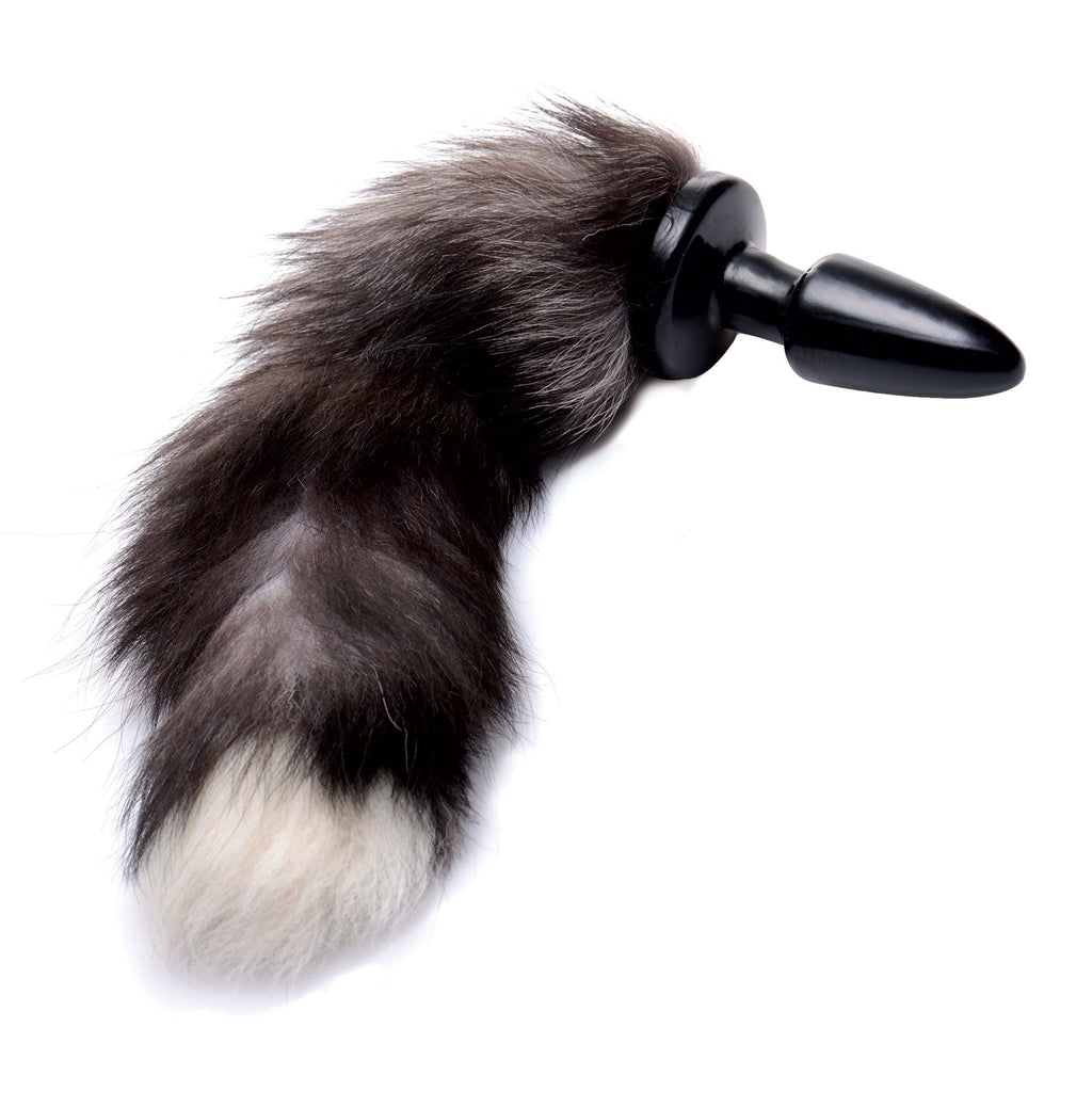 Grey Fox Tail Anal Plug by XR Brands from LoveMart Co.