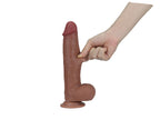 Real Skin 8" Dual Layer Dildo - Light by Viben from LoveMart Co.