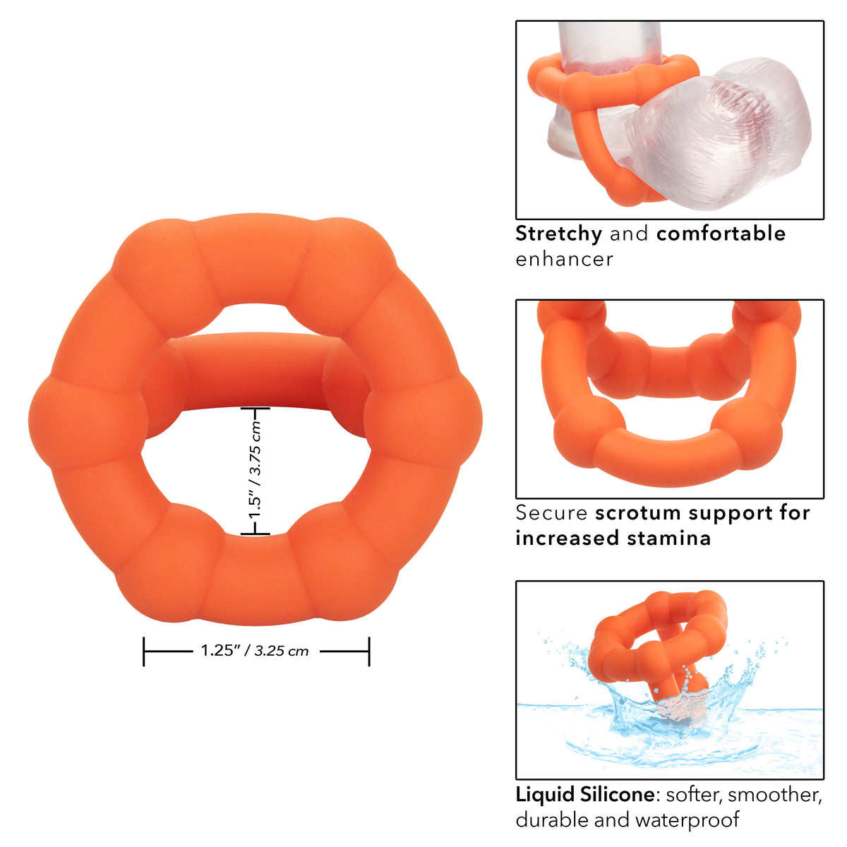 Alpha Liquid Silicone All Star Ring by CalExotics from LoveMart Co.