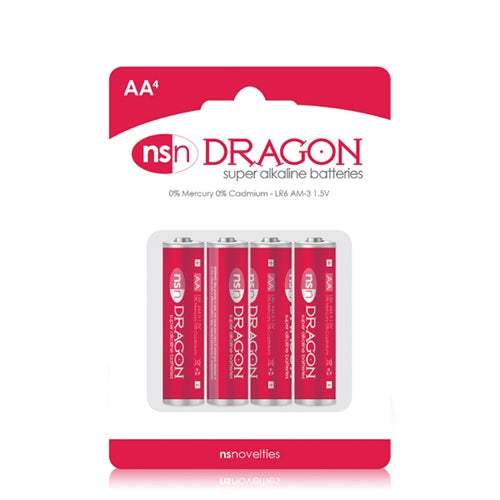 Dragon - Alkaline Batteries - AA - 4 Pack by nsnovelties from LoveMart Co.