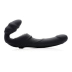 Slim Rider Ribbed Vibrating Silicone Strapless Strap-On by XR Brands from LoveMart Co.