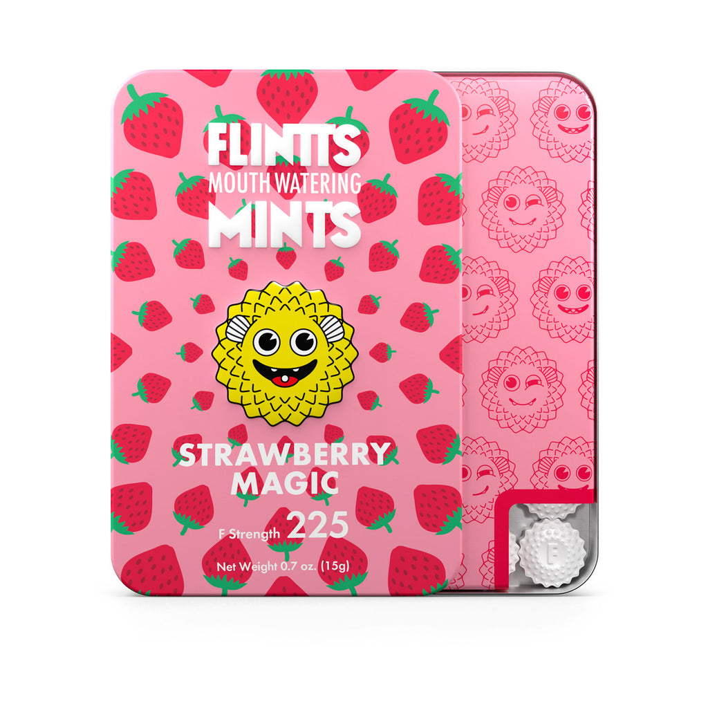 Flintts Mouth Watering Mints Strawberry Magic - F-Strength 225 by Flintts Mints from LoveMart Co.