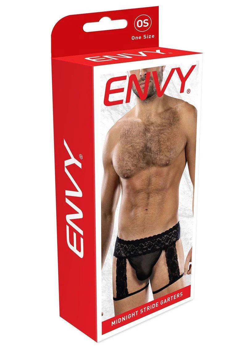Midnight Stride Garters - Os by Envy Menswear from LoveMart Co.