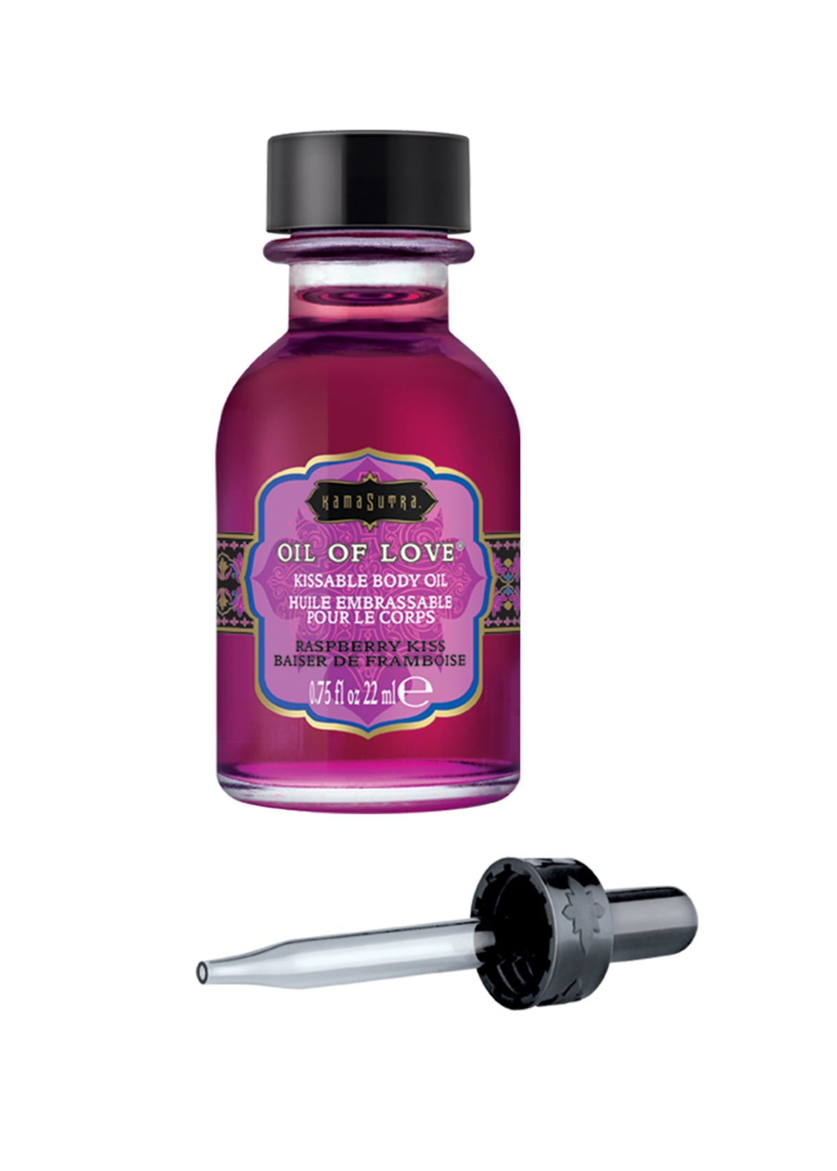 Oil of Love - Raspberry Kiss - 0.75 Fl. Oz. / 22 ml by Kama Sutra from LoveMart Co.