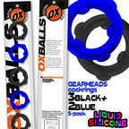 Gearheads 5 Pack Spinner Rings - Black by Oxballs from LoveMart Co.