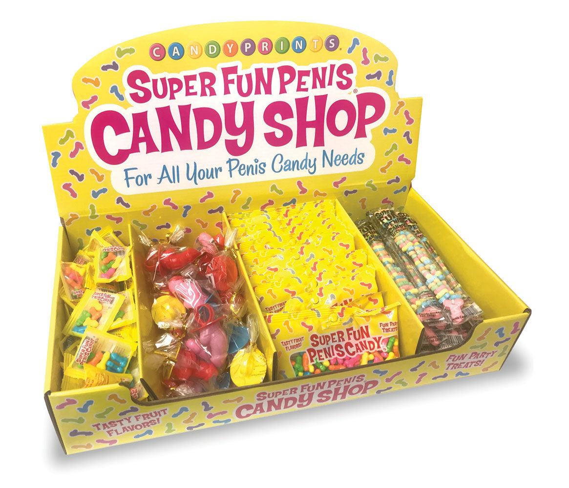 Super Fun Penis Candy Shop 166 Ct Display - for All Your Penis Needs by Little Genie from LoveMart Co.