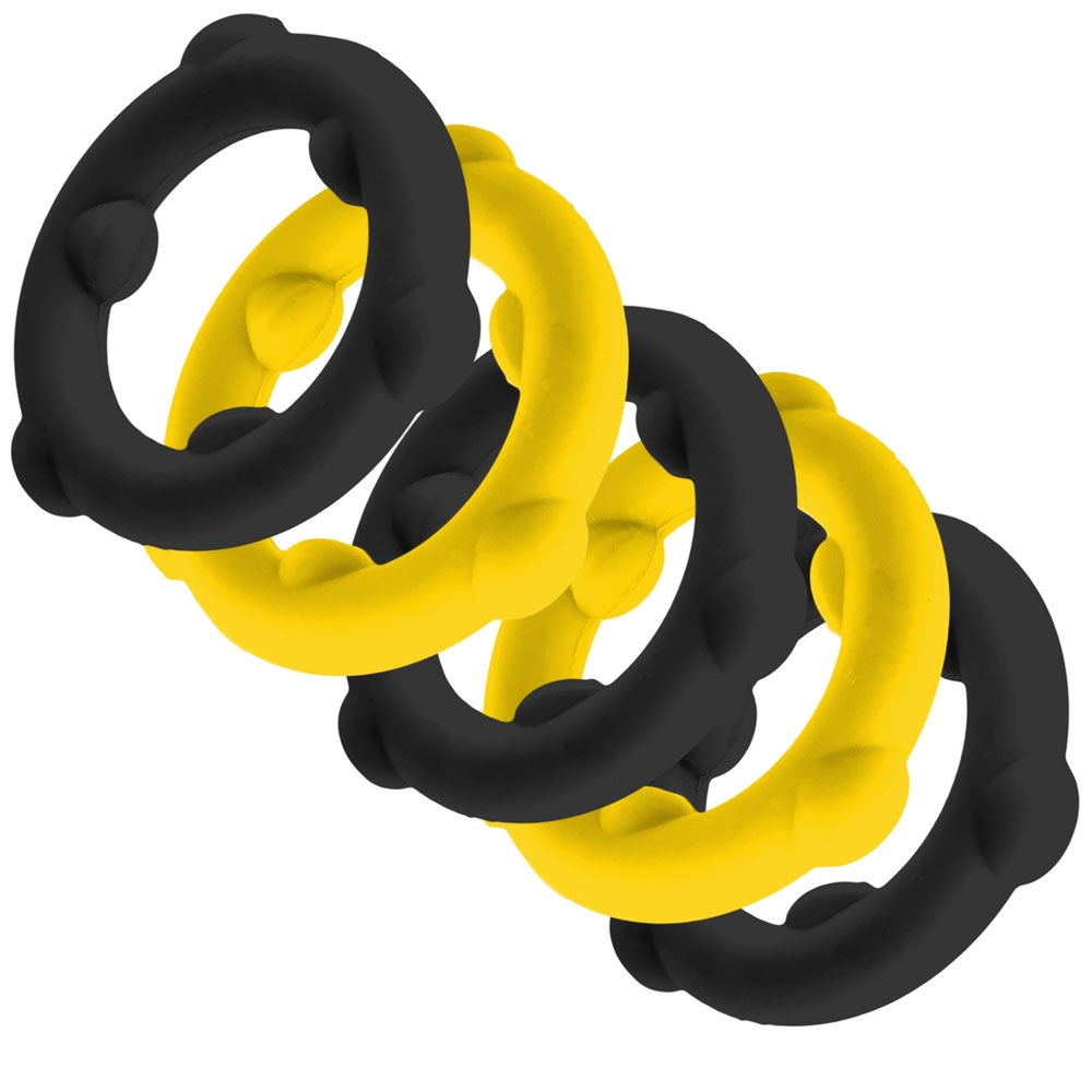 Gearheads 5 Pack Spinner Rings - Black by Oxballs from LoveMart Co.