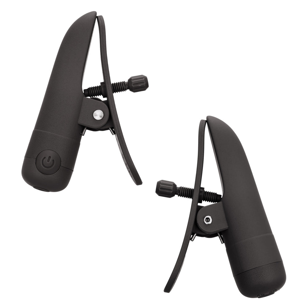 Nipple Play Nipplettes Vibrating Nipple Clamps Rechargeable by CalExotics from LoveMart Co.