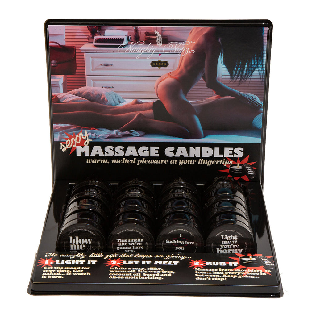 Massage Candle 2 Oz Prepack Display by Kama Sutra from LoveMart Co.