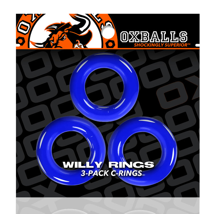 Willy Rings 3-Pack Cockrings - Police by Oxballs from LoveMart Co.
