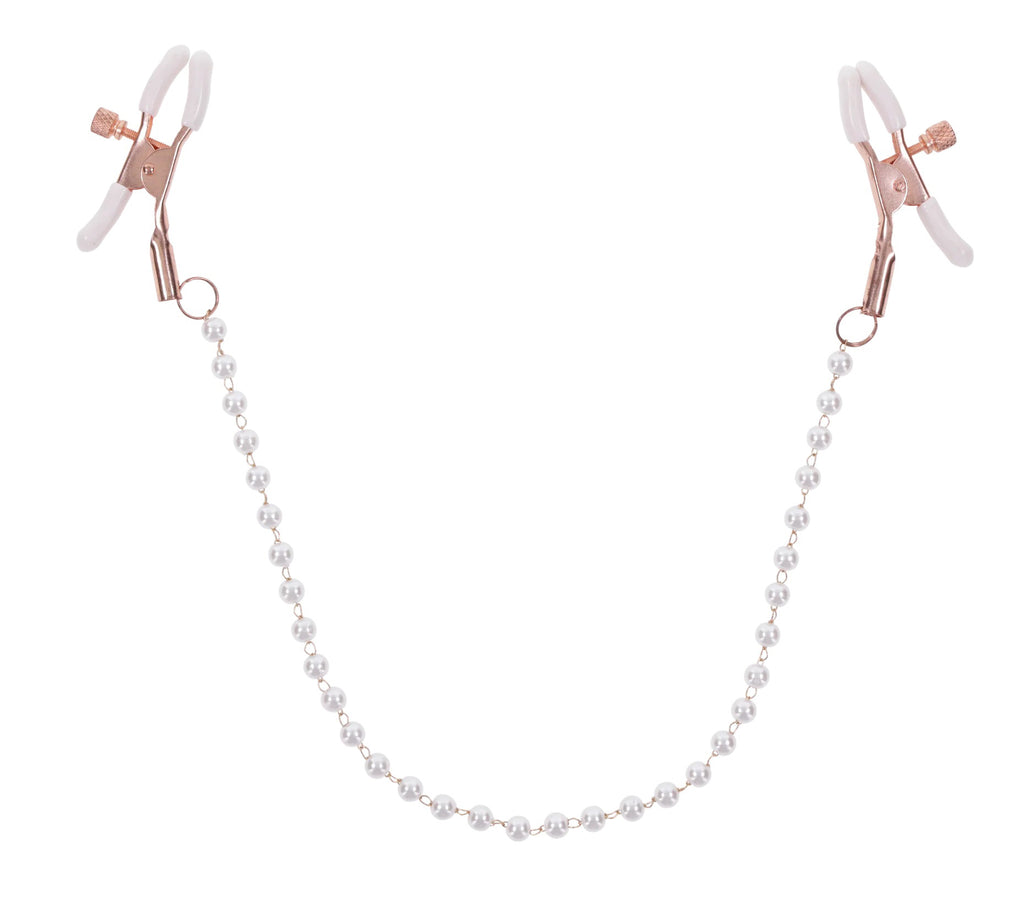 Peaches N Creame Pearl Nipple Clamps by Sportsheets from LoveMart Co.