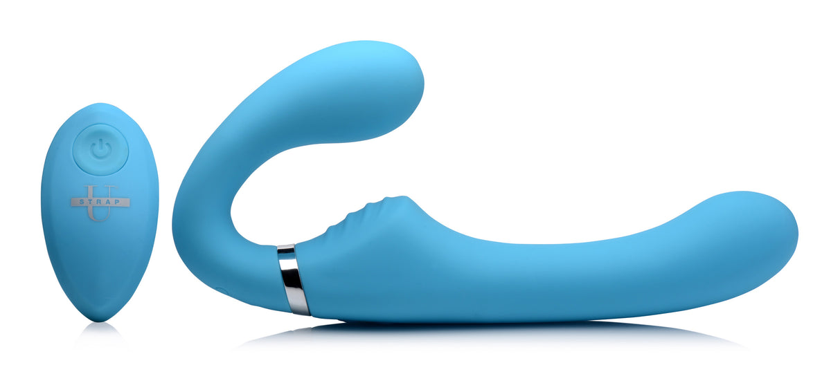 10x Mighty Rider Vibrating Strapless Strap-on by XR Brands from LoveMart Co.