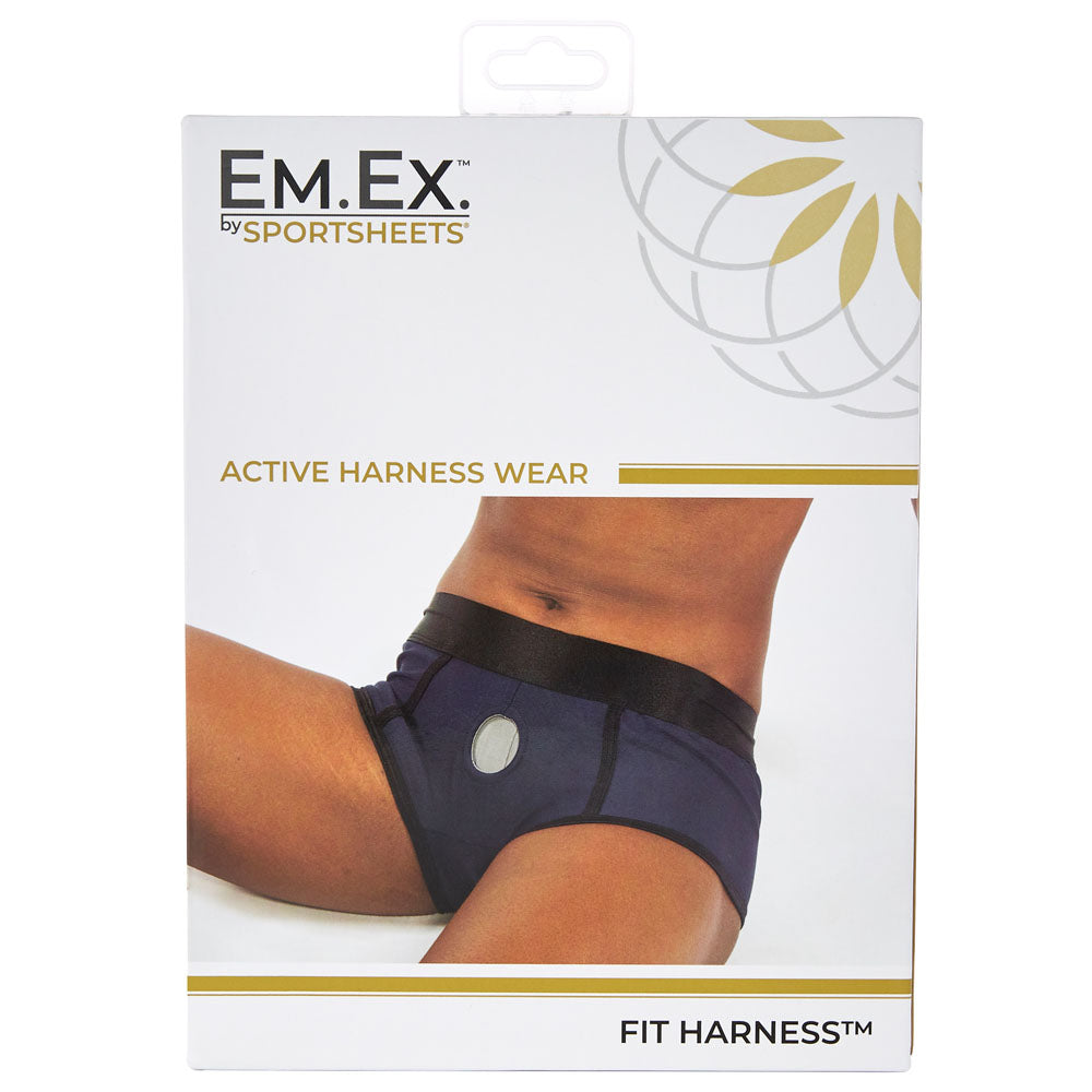 Em. Ex. Active Harness Fit - Navy/graphite - Large by Sportsheets from LoveMart Co.