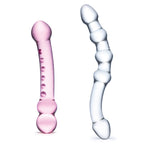 2 Pc Double Pleasure Glass Dildo Set by Electric Novelties from LoveMart Co.