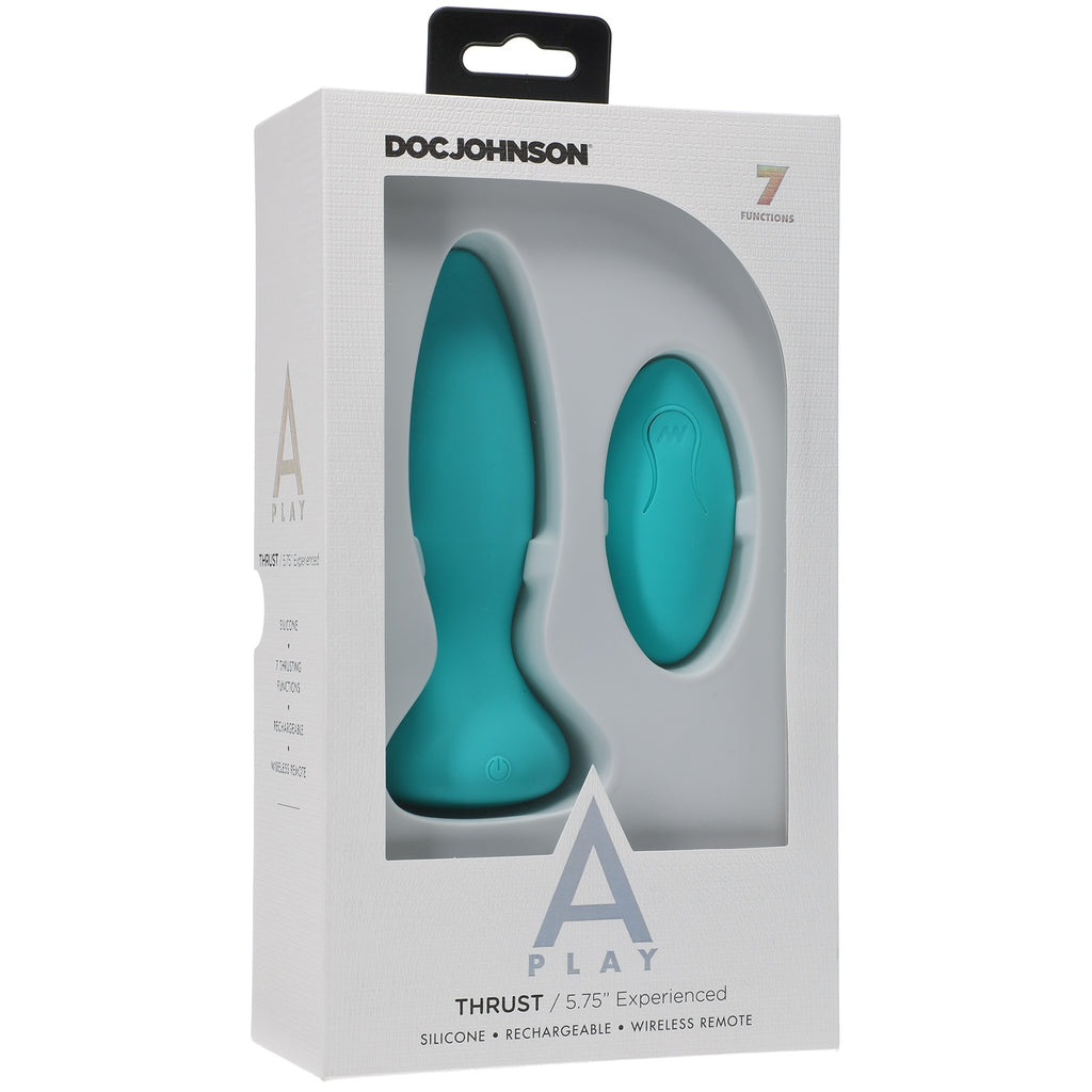 A-Play Thrust Experienced Rechargeable Silicone Anal Plug With Remote by Doc Johnson from LoveMart Co.