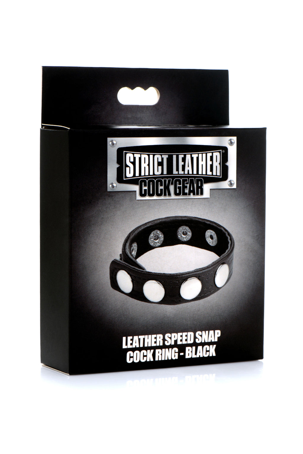 Cock Gear Leather Speed Snap Cock Ring by XR Brands from LoveMart Co.