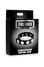 Cock Gear Leather Speed Snap Cock Ring by XR Brands from LoveMart Co.