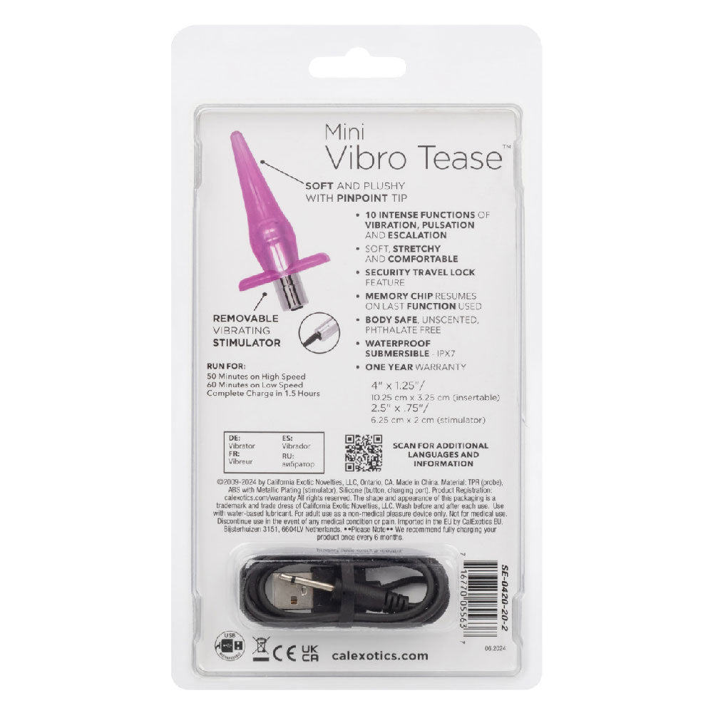 Mini Vibro Tease Slender Probe by CalExotics from LoveMart Co.