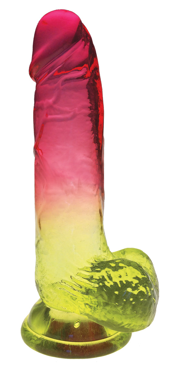 Shades - 8 Inch Gradient Dong - Pink and Yellow by Icon Brands from LoveMart Co.